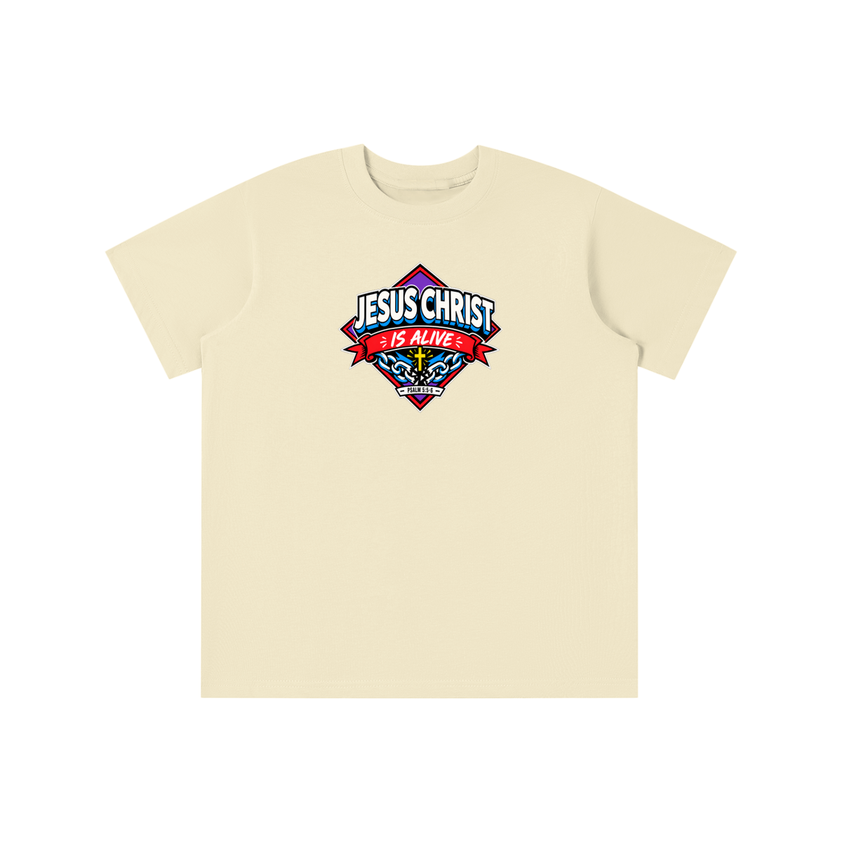 JESUS CHRIST IS ALIVE - PSALM 5:5-6 - youth T-shirt