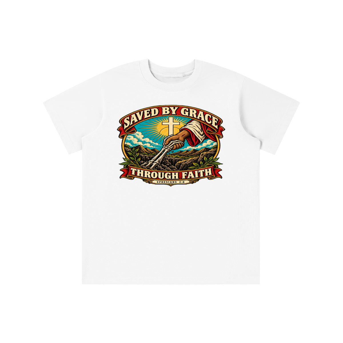 Saved by Grace through Faith youth T-shirt