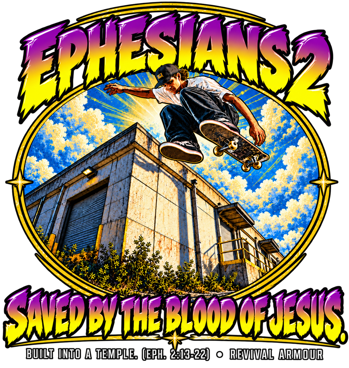 EPHESIANS 2 SAVED BY THE BLOOD OF JESUS BUILT INTO A TEMPLE. (EPH. 2:13-22) T-Shirt