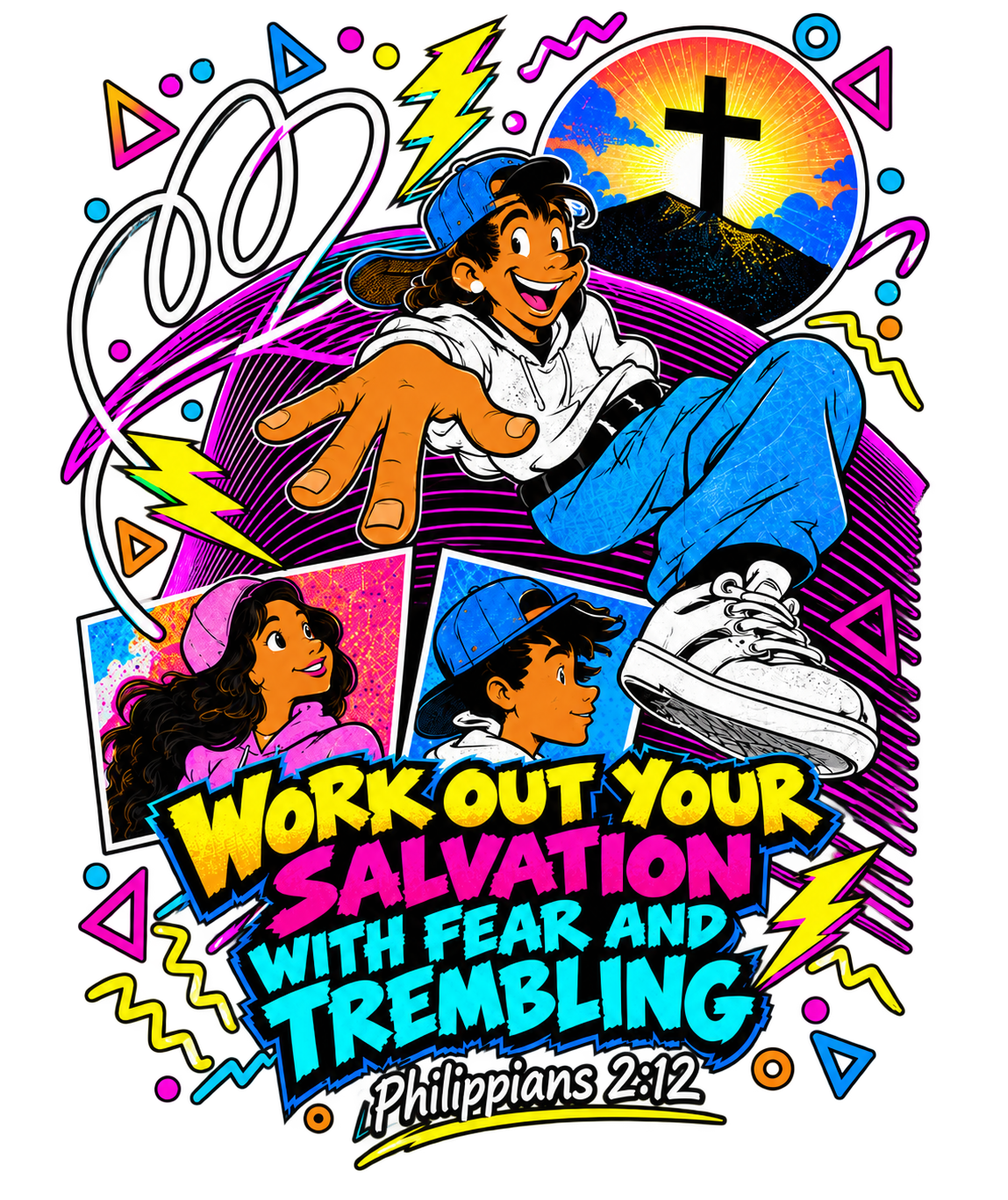 WORK OUT YOUR SALVATION WITH FEAR AND TREMBLING PHILIPPIANS 2:12 Sweatpants
