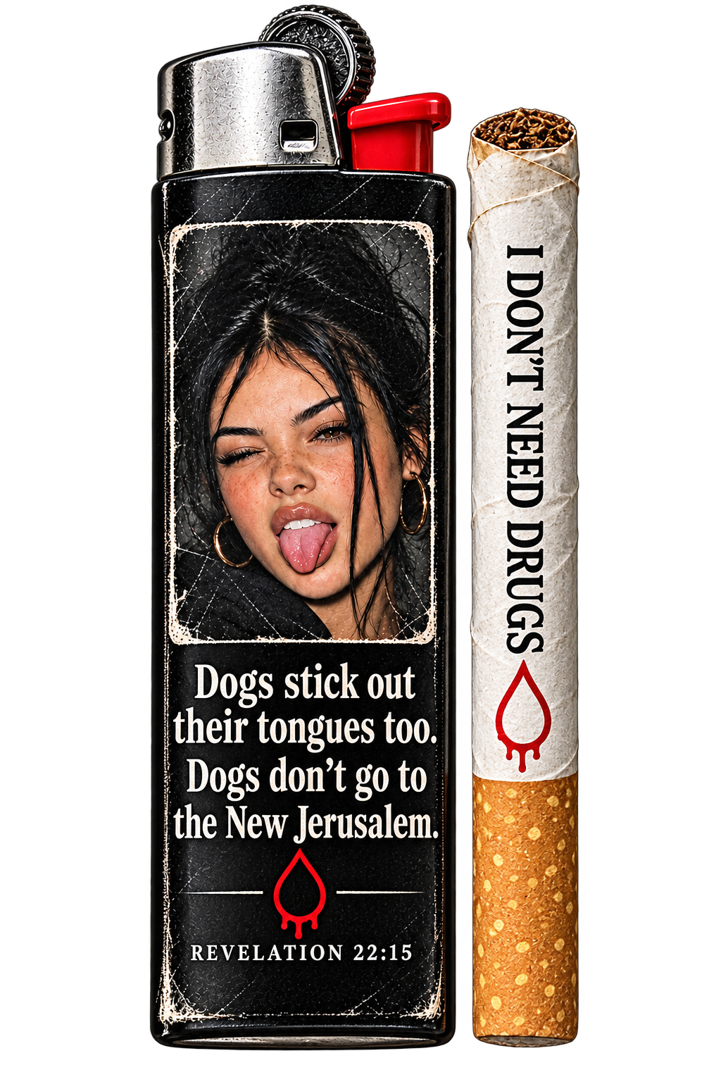 DOGS STICK OUT THEIR TONGUES TOO. DOGS DON'T GO TO THE NEW JERUSALEM REVELATION 22:15 I DON'T NEED DRUGS Hoodie