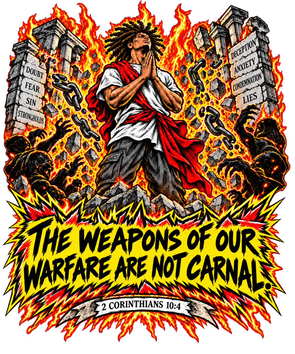 THE WEAPONS OF OUR WAREFARE ARE NOT CARNAL (2 CORINTHIANS 10:4) Hoodie